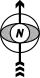 símbolo seta para o norte