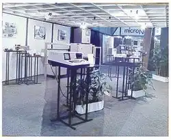 Estande Varixx na Feira Internacional de Informática realizada no Parque do Anhembi, sp, em 1983.