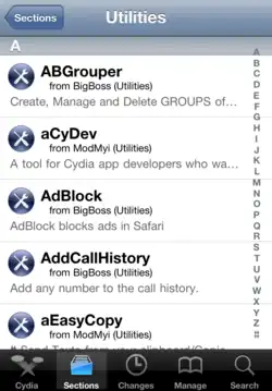 Screenshot de Cydia