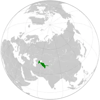 Localização de República do Usbequistão