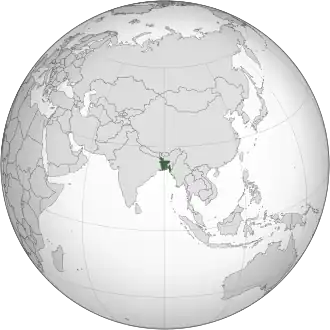 Localização de República Popular do Bangladesh
