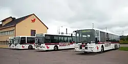 Autocarros da Região Dalarna, estacionados em Borlänge
