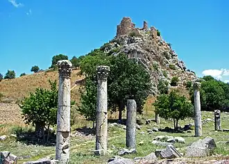 Ruínas da antiga cidade cilícia de Hierápolis Castabala, no distrito de Osmanie