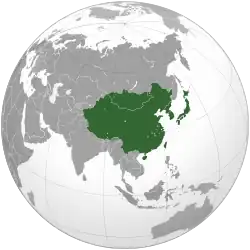 Map of East Asia.
