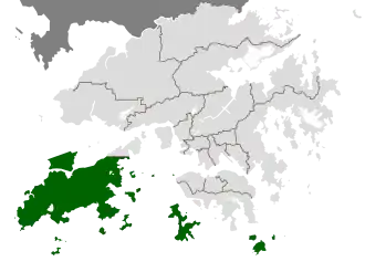 Localização de Distrito das Ilhas (Hong Kong) em Hong Kong
