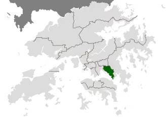 Localização de Kwun Tong em Hong Kong