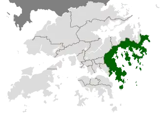 Localização de Sai Kung (Hong Kong) em Hong Kong