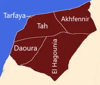 Os municípios e comunas da província