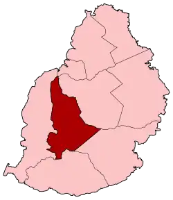 Localização do distrito de Plaines Wilhems na Maurícia