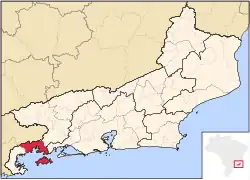 Localização de Angra dos Reis no Rio de Janeiro