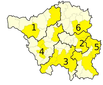 Distritos rurais no Sarre.