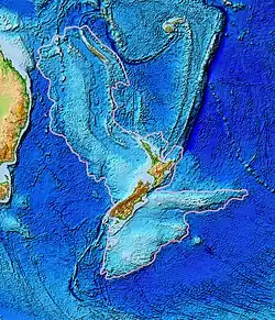 Zealandia topography
