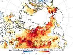 Onda de calor na Sibéria em 2020