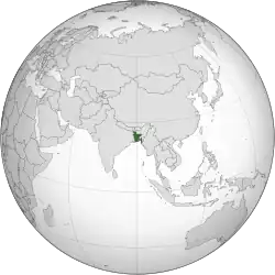 Localização de República Popular do Bangladesh