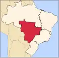 Mapa da Região Centro-Oeste do Brasil