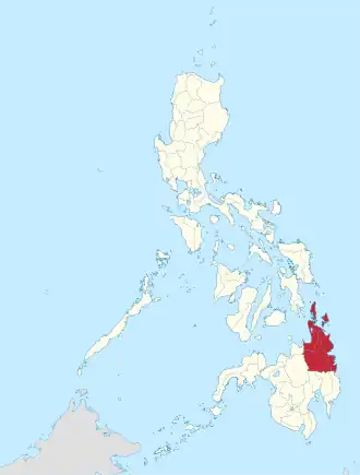 Caraga na Filipinas  Coordenadas : 8°55'N, 125°30'E