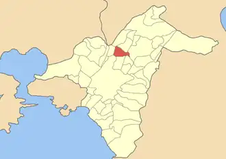 Localização do município de Nea Ionia na prefeitura da Ática oriental