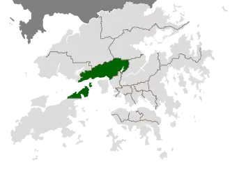 Localização de Tsuen Wan em Hong Kong