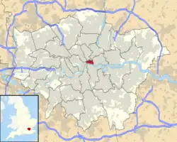 Localização na região da Grande Londres