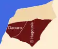 As comunas que constituem o círculo de Daoura-El Hagounia.