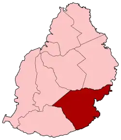 Localização do distrito de Grand Port na Maurícia