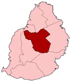 Localização do distrito de Plaines Wilhems na Maurícia