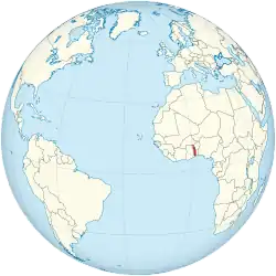Localização de República do Togo