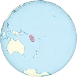 Localização do; de Vanuatu