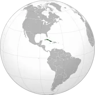 Localização de Cuba