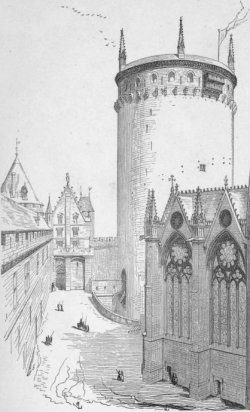 O basse-cour e o donjon por Eugène Viollet-le-Duc
