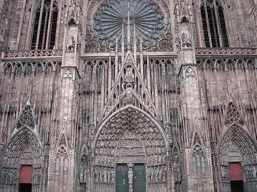 Portais e tímpano da Catedral de Estrasburgo (início 1176)