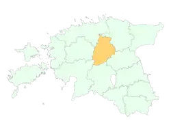 Localização de Paide, no território estoniano.