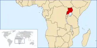 Localização de Republic of Uganda