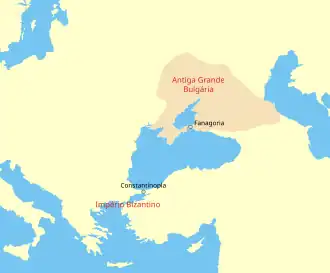 Localização de Antiga Grande Bulgária
