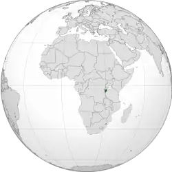 Localização de República do Burundi