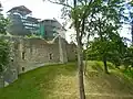 O castelo sendo restaurado