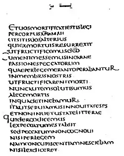 Página do Codex Clafomontanus