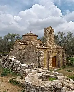 Igreja de São Jorge na ilha de Naxos, com frescos raros de meados do século XI