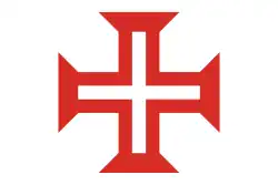 Cruz de Cristo usada nas velas