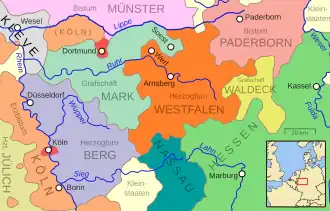 Localização de Vestfália