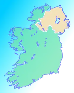 Localização de  Cork - Rolha na Irlanda