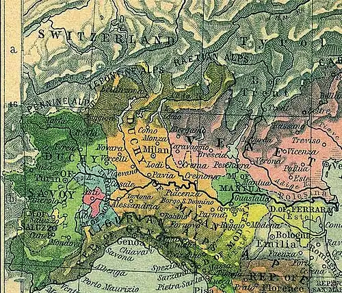 Detalhe de mapa histórico Historical Atlas por William Shepherd, da Perry-Castañeda Library Map Collection, Universidade do Texas, Austin