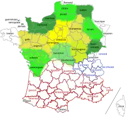 Territórios das línguas Oïl