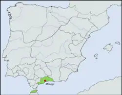 Localização de Taifa de Málaga
