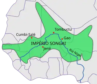 Império Songai, cerca de 1500.