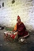 Monge mendicante na base do Potala, 1993.