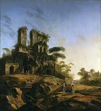 Ruínas pintadas no século XVIII.