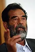 Saddam Hussein, presidente e ditador iraquiano
