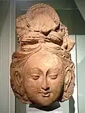 Busto serindiano, terracota, Tumixuque (Xinjiang) século VI-VII.