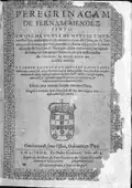 Peregrinação de Fernão Mendes Pinto impresso em 1614